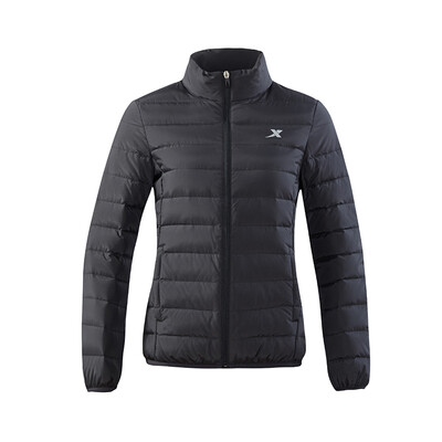 

Xtep womens sportswear down jacket 2018 autumn new sports lightweight warm long black powder down jacket 882328199204 black