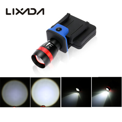 

Lixada XPE LED Light 120 Lumens 3 Modes Water Resistant Zoomable Clip-on Cap Hat Light Headlight Headlamp