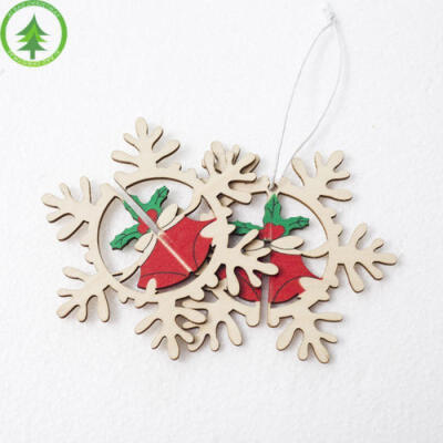 

3D Xmas Tree Pendants Hanging Wooden Christmas Decoration Home Party Decor Gift