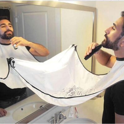 

Beard Apron Gather Whiskers Cloth Bib Facial Hair Trimmings Catcher Cape Sink