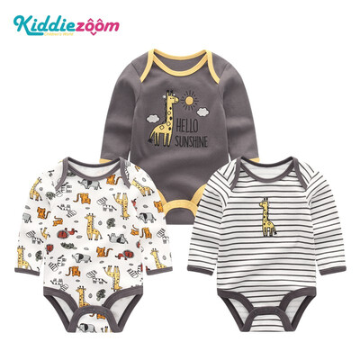 

3PCS Babywear Clothing Sets Baby Girl Clothes Newborn Cotton Bodysuits Bebe Long Sleeve Baby Boy Clothes Rompers Unicorn Active