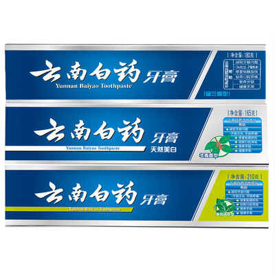 

Популярная зубная паста Kit Yunnanbaiyao средство 3 (180г + кудрявой мяты 210г + освежающий вкус мяты перечной грушанки 165 г)