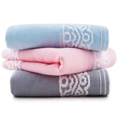 

Sanli towel textile cotton color grid satin towel 3 Pack 34x74cm soft absorbent towel each individually wrapped