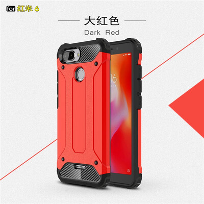 

Fivice Xiaomi Redmi 6 case Luxury Silicone Diamond Armor PC Hard Shell Phone Case