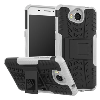 

Fivice Huawei Y5 2017 Case TPU anti-fall tire pattern back clip bracket phone case