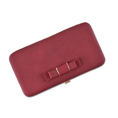 

Purse Bow Wallet Female Famous Brand Card Holders Cellphone Pocket Pu Leather Women Money Bag Clutch Women Wallet