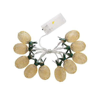 

2019 New 10PCS20PCS Metal Hollowed-out Pineapple Shaped Festival Decorative Lamp String Home Decoratiion Lights Strap