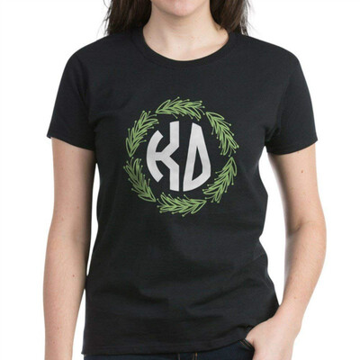 

CafePress - Kappa Delta Letters Wreath - Womens Cotton T-Shirt