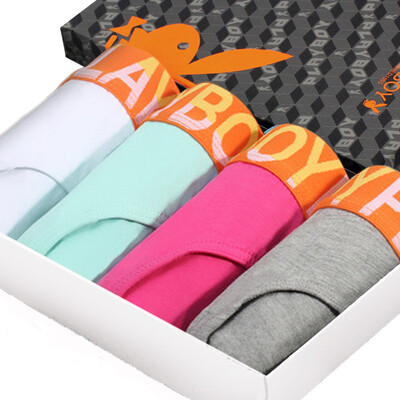 

PLAYBOY Men's Underwear 4 Pack Gift Set Breathable Boxer Briefs