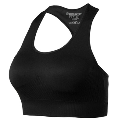 

Energetics no steel ring sports bra women fast dry anti-shock vest underwear running support tight fitness clothes 1608 black S