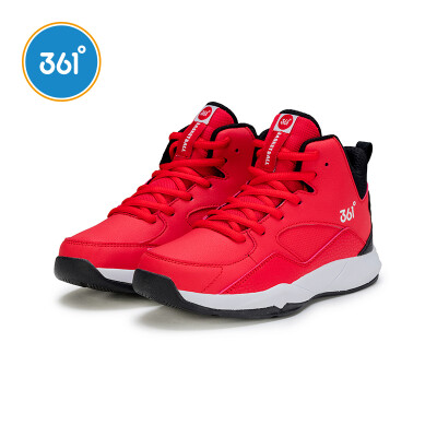 

361° 361 degrees childrens shoes boys basketball shoes 2018 winter new childrens sports shoes youth student shoes N71841103 University red carbon black 36