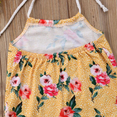 

Fashion Toddler Baby Kids Girls Summer Flower Romper Jumpsuit Outfits Clothes
