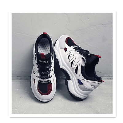 

2018 new wild Korean version of the thick bottom to increase student fashion sports shoes new waterproof platform round head lace-