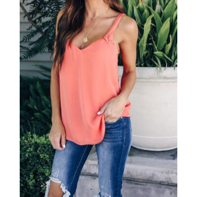 

Fashion Women Summer Vest TopS Sleeveless Shirt Blouse Casual Tank Tops T-Shirt