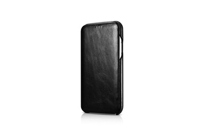 

New for iphone XR 61 CASE Curved vintage full grain genuine leather cowhide flip phone cases icarer brand cover Natural cow skin