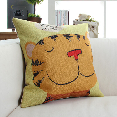 

【Jingdong Supermarket】 rich home (FOOJO) cartoon fun pillow office nap sofa sofa pad cushions core snoring tigers