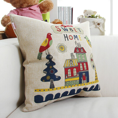 

Rich home FOOJO cartoon fun pillow office nap sofa sofa waist cushions sweet home
