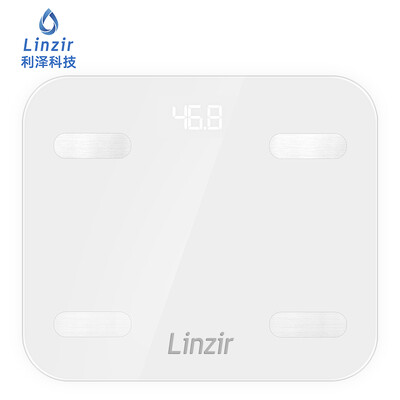 

Liz Linzir T25 intelligent body fat scale electronic scales weight scale 17 items body data small program control Bluetooth connection fat scale called white