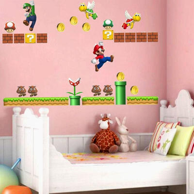 

Cute Super Mario Wall Decals Removable Vinyl Art Mural Home Baby Kids Room Decor