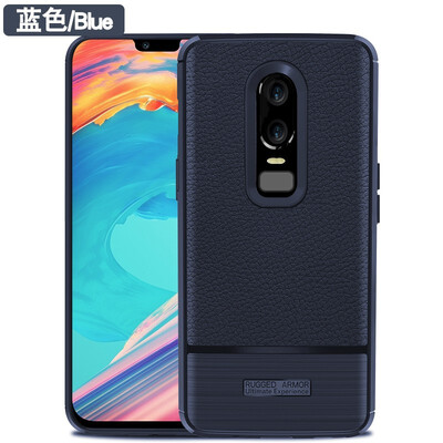 

Fivice Oneplus6 case luxury silicone anti-fall lychee phone case