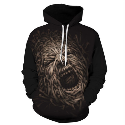 

QYDM0225Mens Hoodie 3D Printed Women Pullover Sweater