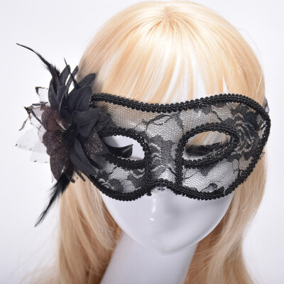 

Mask ball mask transparent lace mask side with lily mask beauty eye mask multi color