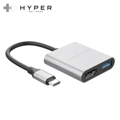 

HyperDrive MacBookPro Air Apple Notebook Converter New IPad Pro Dock Type-c Hub USB-c Silver