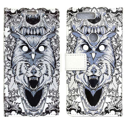 

MOONCASE Oppo F9 F9 Pro Painted Leather Case - White Wolf