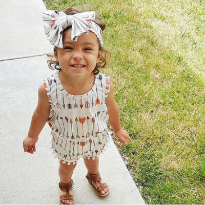

Arrow Newborn Infant Baby Girls Cotton Bodysuit Romper Jumpsuit Outfits Clothes