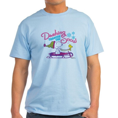 

CafePress - Snoopy&Woodstock Dashing Through - 100 Cotton T-Shirt