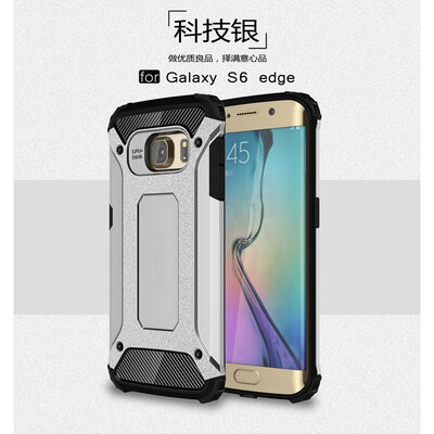 

Fivice Samsung Galaxy S6 edge case Luxury Silicone Diamond Armor PC Hard Shell Phone Case
