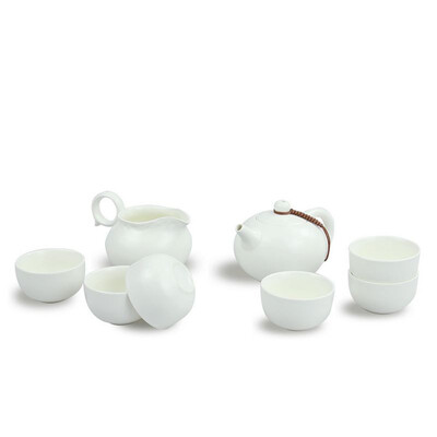 

Dehua kiln white porcelain xishi tea set