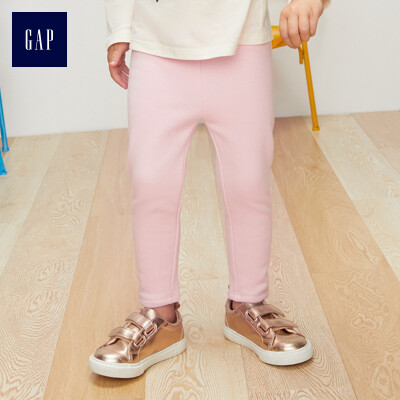 

GAP flagship store baby girl child solid color high waist fleece pants warm knitted trousers autumn ice pink 90cm 18-24 months