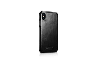 

iCARER Luxury Genuine Leather Cover For iPhone  Max Case Flip Cover Retro Hard Back Phone Case