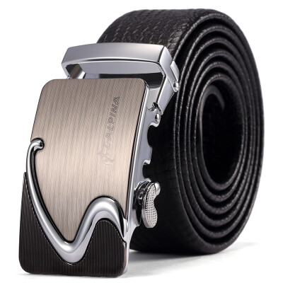 

Alpina kangaroo ('ALPINA) fashion men's belt leather belt business belt automatic buckle casual belt male 662082079 gold buckle