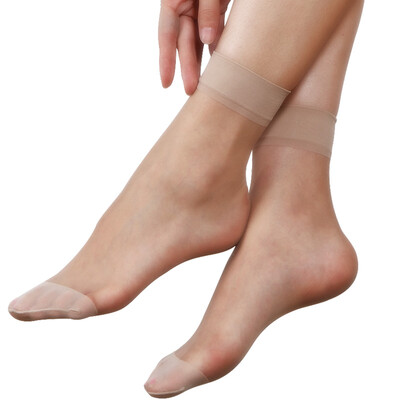 

[Jingdong supermarket] snow flying 1SJDSW1401 20 pairs of women sexy crystal stockings socks thin transparent spring and summer short stockings 10 black 10 coffee all code