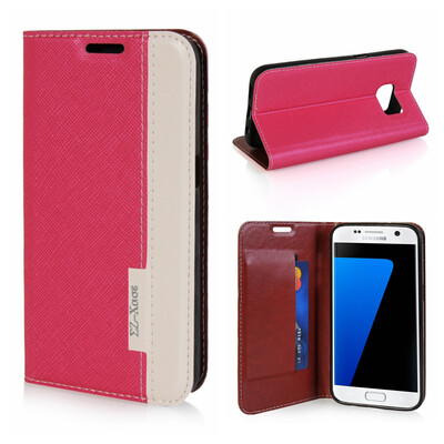 

MOONCASE Galaxy S7 / Galaxy S7 Edge Bookstyle Case, Premium PU Leather Case for Samsung Galaxy S7 / Galaxy S7 Edge TPU Side [Shock Absorbent] Card Slot Flip Bracket Cover
