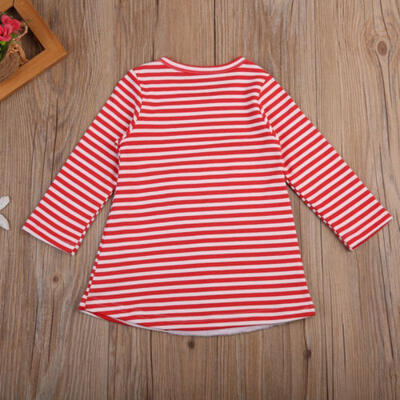 

Christmas Infant Baby Girls Dress Toddler Kids Striped Santa Claus Sundress