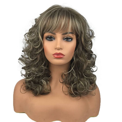 

StrongBeauty Women Wigs Long Wavy Brown Wigs Synthetic Wig Micro Ring Hair Wigs Rapunzel Wig Haar Wigs 12 Inch