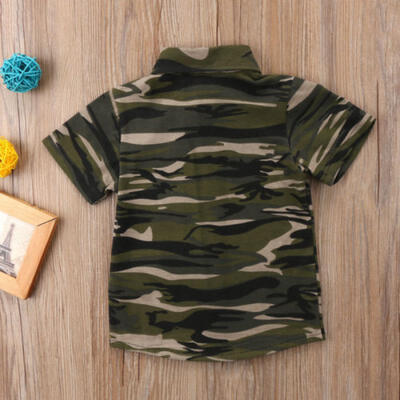 

Camouflage Children Toddler Kids Baby Boys Outfits Clothes T-shirt Blouse Tops