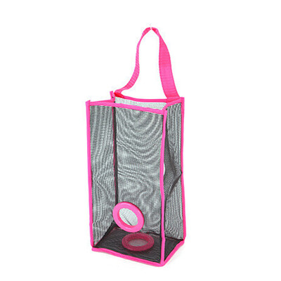 

Home Kitchen Hanging Bag Breathable Mesh Grid Garbage Bags Storage Organizer Convenient Extraction Pouch Bag