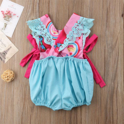 

UK Canis Toddler Kids Baby Girls Cartoon Romper Bodysuit Jumpsuit Outfit Sunsuit