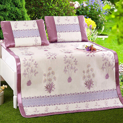 

Jiuzhou deer home textile mats ice mats three-piece double bed mats mats can be folded Liangxi lilac 18 meters bed