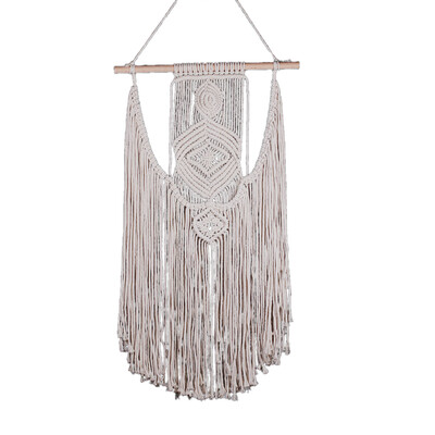 

UpperX Handmade Macrame Wall Hanging Woven Wall Art Macrame Boho Wall Pediments 36 inch L X 18 inch W By