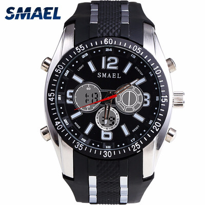 

Sport Watches Dual Time LED Digital Watch Quartz Analog-Digital1436 Mens Wristwatches Military Men Watches Digital