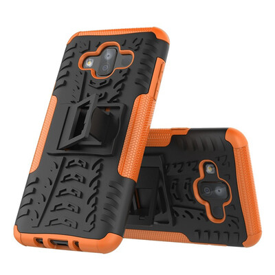 

Fivice Samsung J7 duoJ7 2018J720 Case TPU anti-fall tire pattern back clip bracket phone case