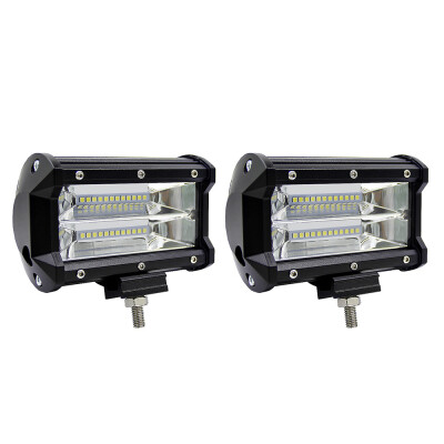 

2Pcs 5inch 72W LED Light Bar Spot Beam Work Light Driving Fog Light Road Lighting for Jeep Car Truck SUV Boat Marine