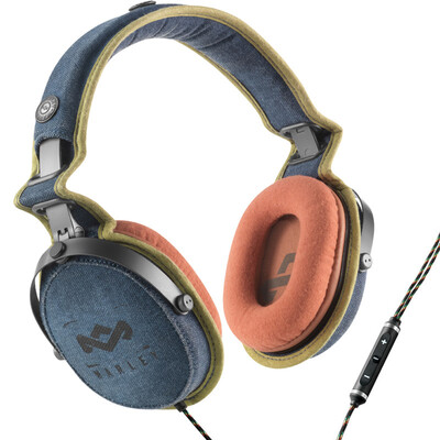 

BOB MARLEY JH063-CO USA Tide Fabric Cotton Headphones Three-button Wired Call Headphones Giraffe Stripes Highlight Personality Camouflage