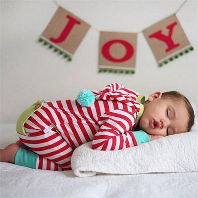 

Stripe Baby Boys Girls Clothes Bodysuit Romper Sleepsuit Sleepwear Pajamas Cute