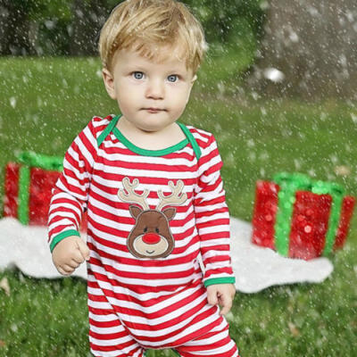 

Newborn Baby Boy Girl Romper Xmas Bodysuit Sleepsuit Sleepwear Pajamas Nightwear